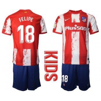 Youth 2021-2022 Club Atletico Madrid home red 18 Nike Soccer Jersey