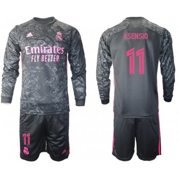 2021 Men Real Madrid away long sleeve 11 soccer jerseys