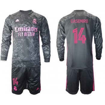 2021 Men Real Madrid away long sleeve 14 soccer jerseys