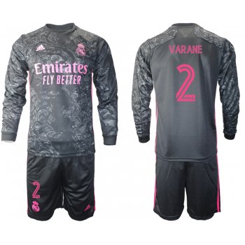 2021 Men Real Madrid away long sleeve 2 soccer jerseys