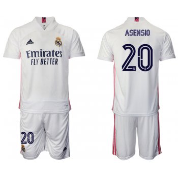 Men 2020-2021 club Real Madrid home 20 white Soccer Jerseys