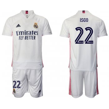 Men 2020-2021 club Real Madrid home 22 white Soccer Jerseys