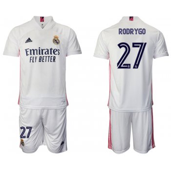 Men 2020-2021 club Real Madrid home 27 white Soccer Jerseys