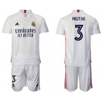 Men 2020-2021 club Real Madrid home 3 white Soccer Jerseys