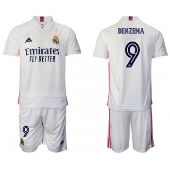 Men 2020-2021 club Real Madrid home 9 white Soccer Jerseys