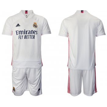 Men 2020-2021 club Real Madrid home blank white Soccer Jerseys