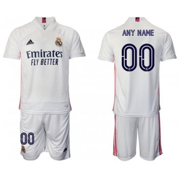 Men 2020-2021 club Real Madrid home customized white Soccer Jerseys