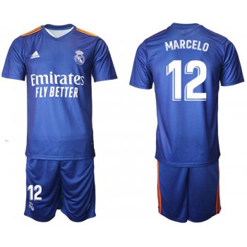 Men 2021-2022 Club Real Madrid away blue 12 Adidas Soccer Jersey