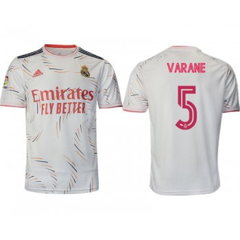 Men 2021-2022 Club Real Madrid home aaa version white 5 Adidas Soccer Jersey