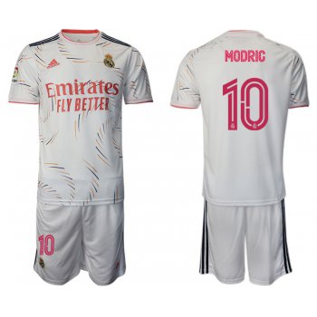 Men 2021-2022 Club Real Madrid home white 10 Adidas Soccer Jersey