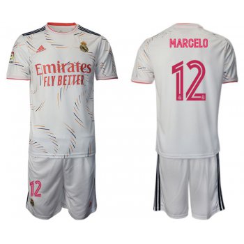 Men 2021-2022 Club Real Madrid home white 12 Adidas Soccer Jersey