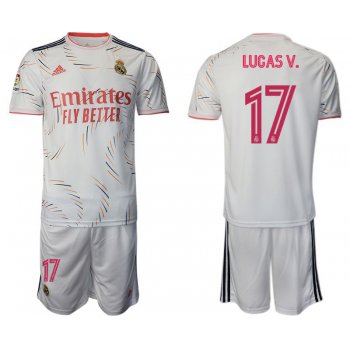 Men 2021-2022 Club Real Madrid home white 17 Adidas Soccer Jersey