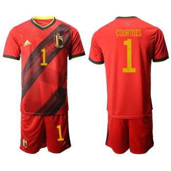 Men 2021 European Cup Belgium home red 1 Soccer Jersey