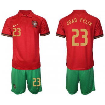 Men 2020-2021 European Cup Portugal home red 23 Nike Soccer Jersey