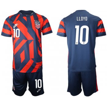 Men 2020-2021 National team United States away 10 blue Nike Soccer Jerseys