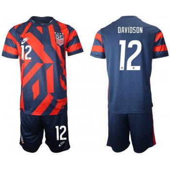 Men 2020-2021 National team United States away 12 blue Nike Soccer Jerseys