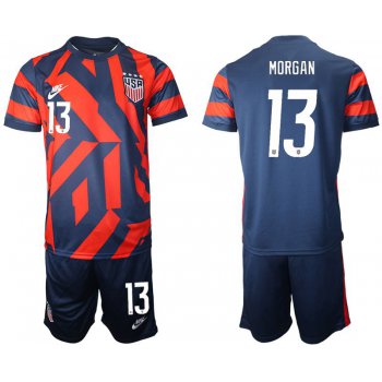 Men 2020-2021 National team United States away 13 blue Nike Soccer Jerseys