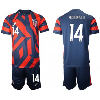 Men 2020-2021 National team United States away 14 blue Nike Soccer Jersey