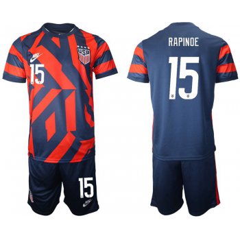 Men 2020-2021 National team United States away 15 blue Nike Soccer Jersey