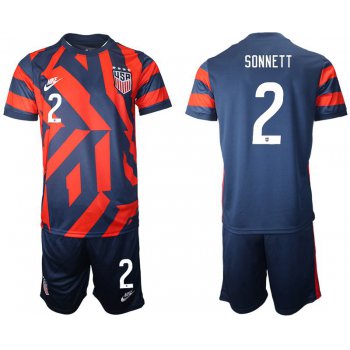 Men 2020-2021 National team United States away 2 blue Nike Soccer Jersey