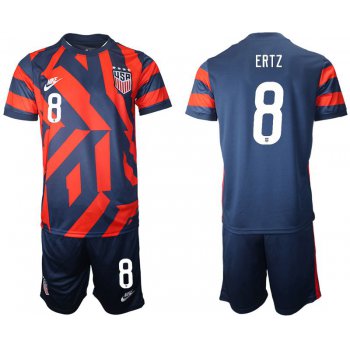 Men 2020-2021 National team United States away 8 blue Nike Soccer Jersey