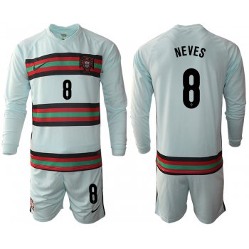 Men 2021 European Cup Portugal away Long sleeve 8 soccer jerseys