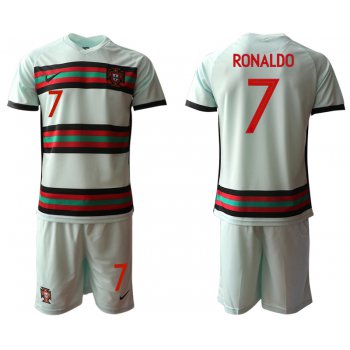 Men 2021 European Cup Portugal away grey 7 Soccer Jersey2