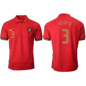 Men 2021 Europe Portugal home AAA version 3 soccer jerseys