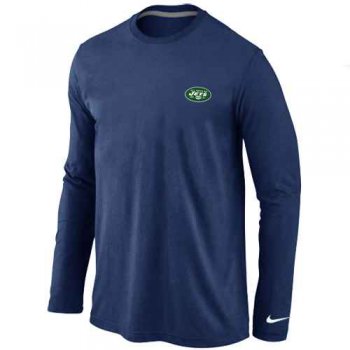 New York Jets Logo Long Sleeve T-Shirt D.Blue