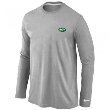 New York Jets Logo Long Sleeve T-Shirt Grey