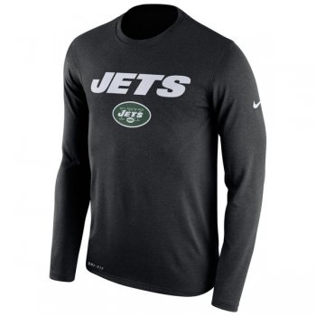 New York Jets Nike Legend Essential Lock Up Performance Long Sleeve T-Shirt Black