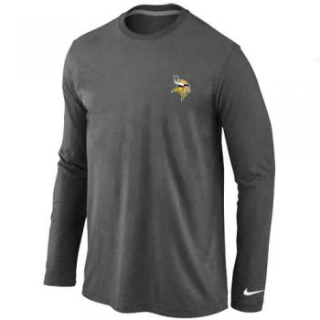 Minnesota Vikings Logo Long Sleeve T-Shirt D.Grey