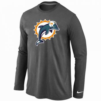 Nike Miami Dolphins Logo Long Sleeve T-Shirt D.Grey