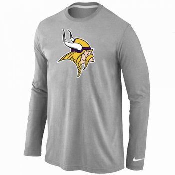 Nike Minnesota Vikings Logo Long Sleeve T-Shirt Grey