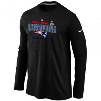 Nike New England Patriots Majestic Black Super Bowl XLIX Long Sleeve T-Shirts