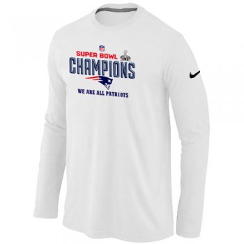 Nike New England Patriots Majestic White Super Bowl XLIX Long Sleeve T-Shirts