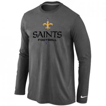 Nike New Orleans Saints Critical Victory Long Sleeve T-Shirt D.Grey