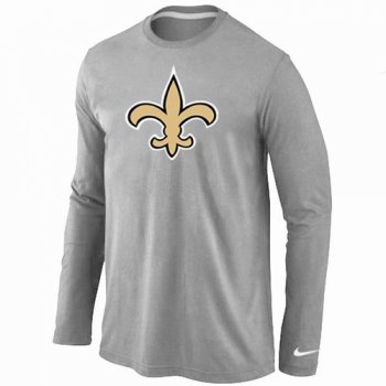 Nike New Orleans Saints Logo Long Sleeve T-Shirt Grey