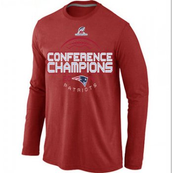 Nike Patriots Red Long Sleeve Men T-Shirts02