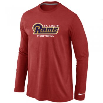 Nike St.Louis Rams Authentic font Long Sleeve T-Shirt Red