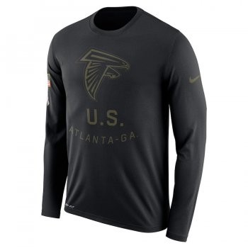 Atlanta Falcons Nike Salute To Service Sideline Legend Performance Long Sleeve T-Shirt Black