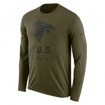 Atlanta Falcons Nike Salute To Service Sideline Legend Performance Long Sleeve T-Shirt Olive