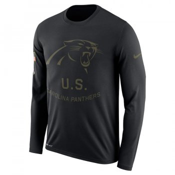 Carolina Panthers Nike Salute To Service Sideline Legend Performance Long Sleeve T-Shirt Black