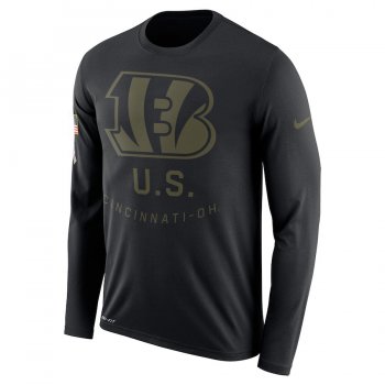 Cincinnati Bengals Nike Salute To Service Sideline Legend Performance Long Sleeve T-Shirt Black