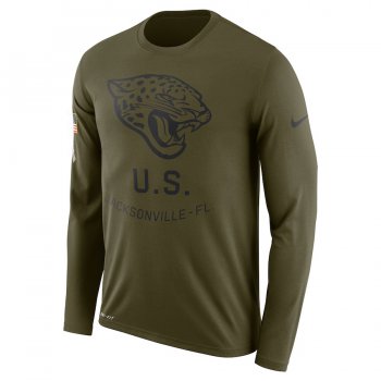 Jacksonville Jaguars Nike Salute To Service Sideline Legend Performance Long Sleeve T-Shirt Olive