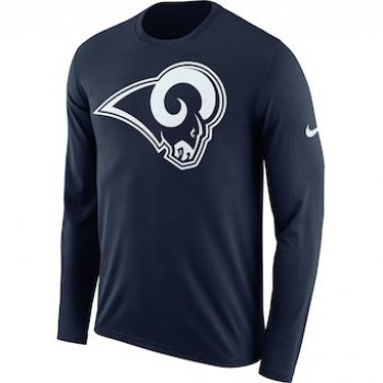 Men's Los Angeles Rams Nike Navy Fan Gear Primary Logo Long Sleeve Performance T-Shirt