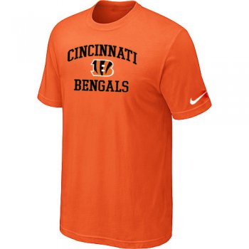 Cincinnati Bengals Heart & Soul Orange T-Shirt