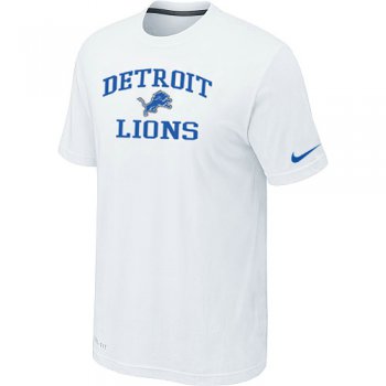 Detroit Lions Heart & Soul White T-Shirt