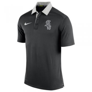 Men's Chicago White Sox Nike Black Authentic Collection Dri-FIT Elite Polo