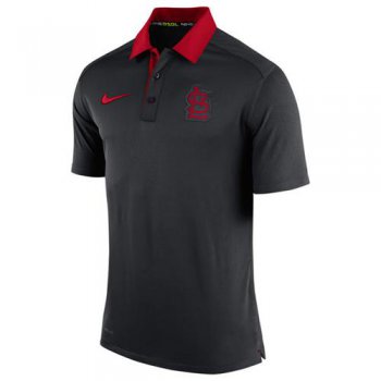 Men's St. Louis Cardinals Nike Anthracite Authentic Collection Dri-FIT Elite Polo